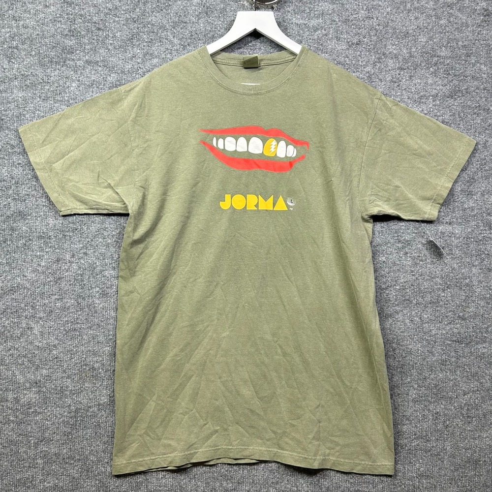 VTG Authentic Pigment Jorma T Shirt Men's Olive Green Mouth Graphic Tee - L NWT
